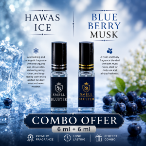 6 ml Hawas ice + 6 ml Blue berry musk combo